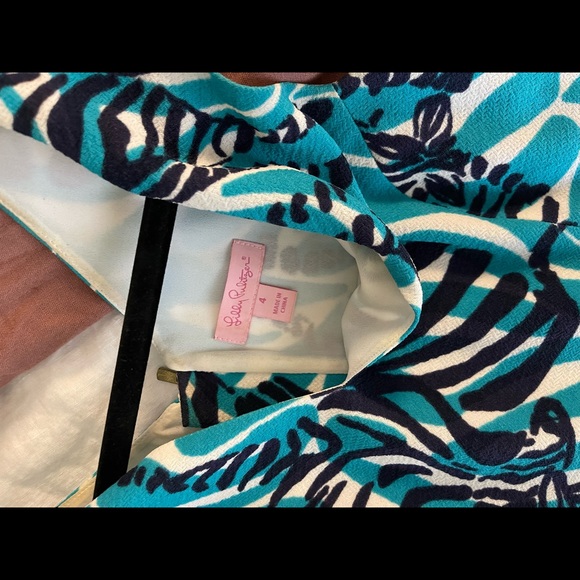 Lilly Pulitzer zebra mini dress size 4. Very good condition - Picture 3 of 4